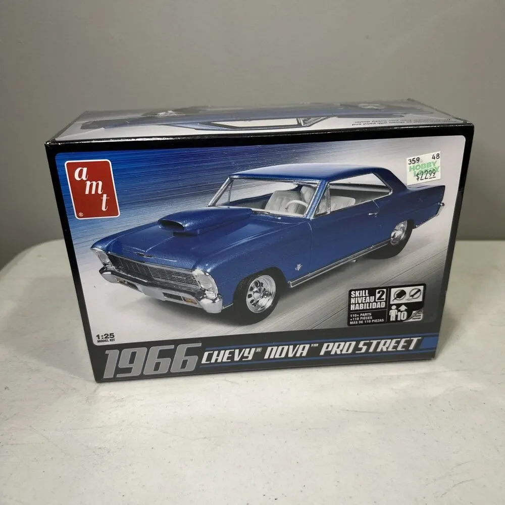 AMT AMT636 1/25 Scale Chevy Nova Pro Street Car - Blue Brand New In Sealed! 2011